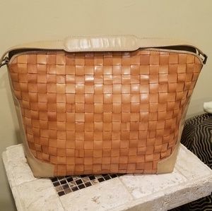 Lambertson Truex Leather interwoven Handbag